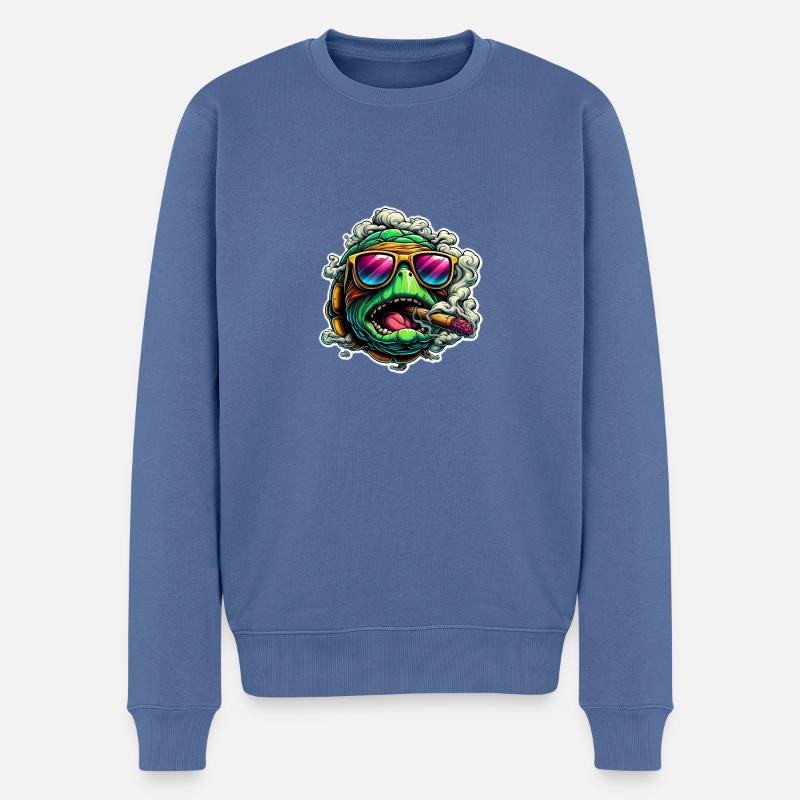 Smoking tortue folle - Pull Premium bio Homme - bleu pigeon