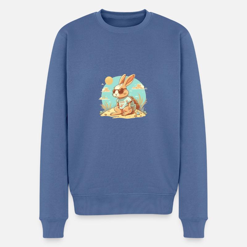 Ostern 5 - Männer Premium Bio Pullover - Taubenblau