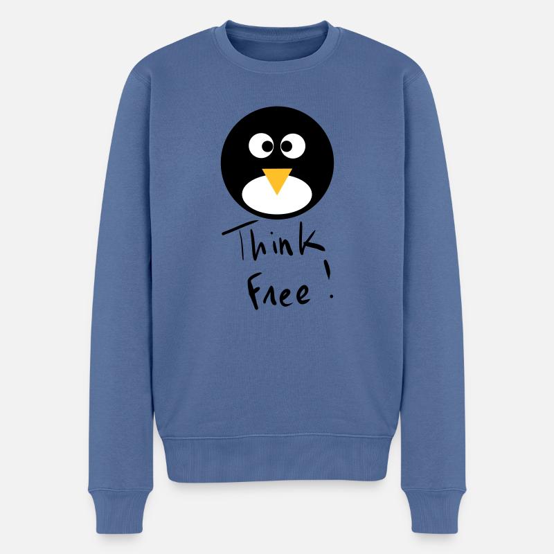 pingoo-002 - Pull Premium bio Homme - bleu pigeon