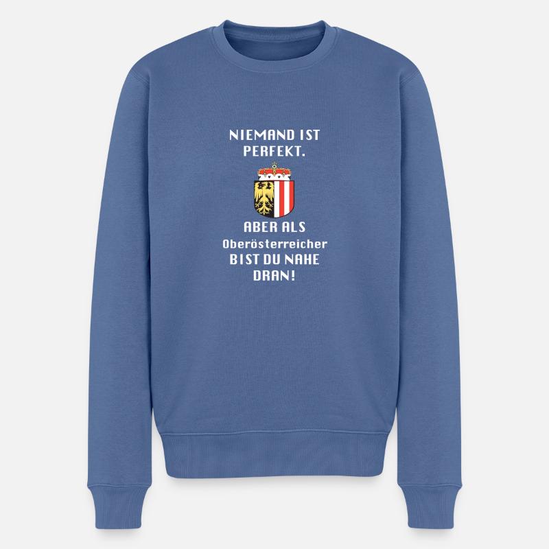 Fast perfekter Oberösterreicher - Männer Premium Bio Pullover - Taubenblau