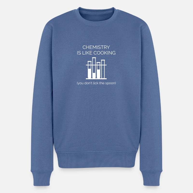 Chimie - Pull Premium bio Homme - bleu pigeon