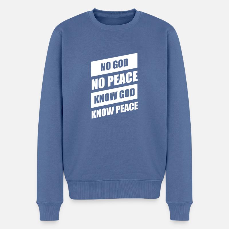 Proverbes chrétiens - Pull Premium bio Homme - bleu pigeon