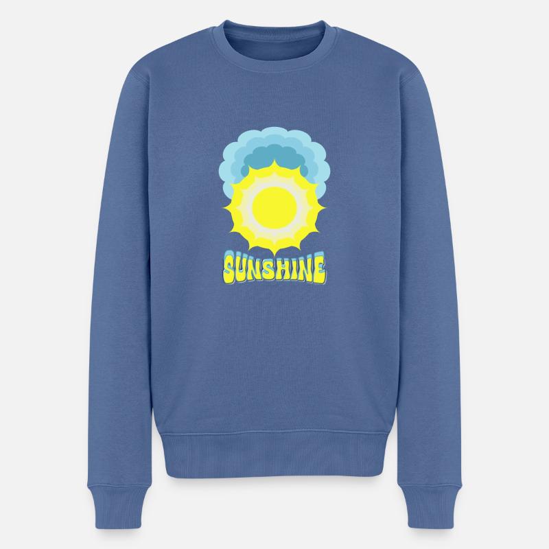 Sonne Sonnenschein - Männer Premium Bio Pullover - Taubenblau