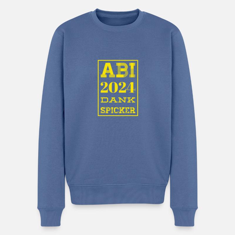 Abi 2024 Sprüche - Männer Premium Bio Pullover - Taubenblau