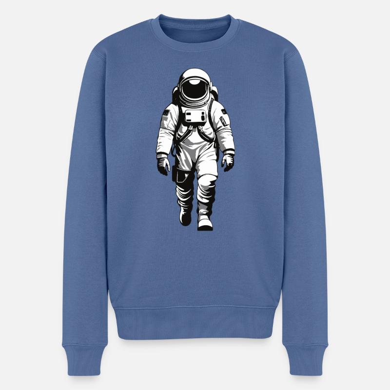 Astronaut - Beruf Design Sticker - Männer Premium Bio Pullover - Taubenblau