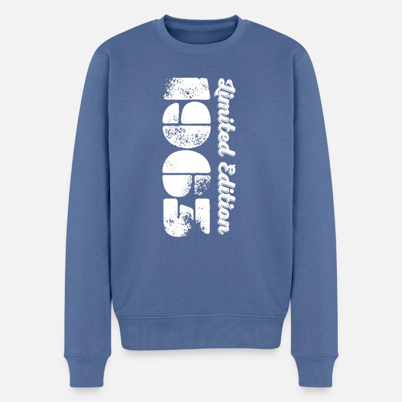 Millésime 1963 - Pull Premium bio Homme - bleu pigeon
