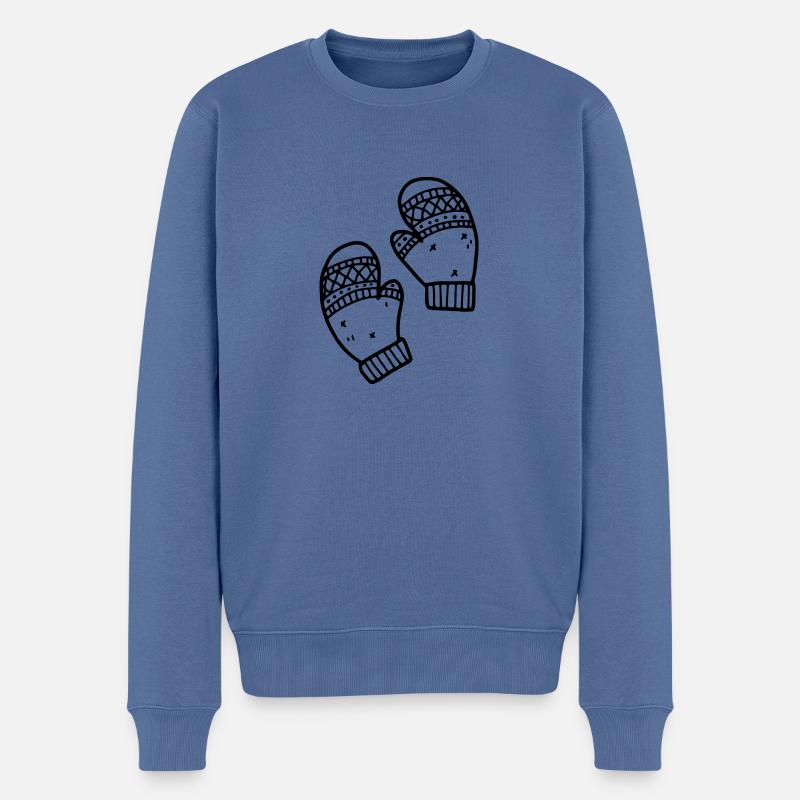Mitaines - Pull Premium bio Homme - bleu pigeon