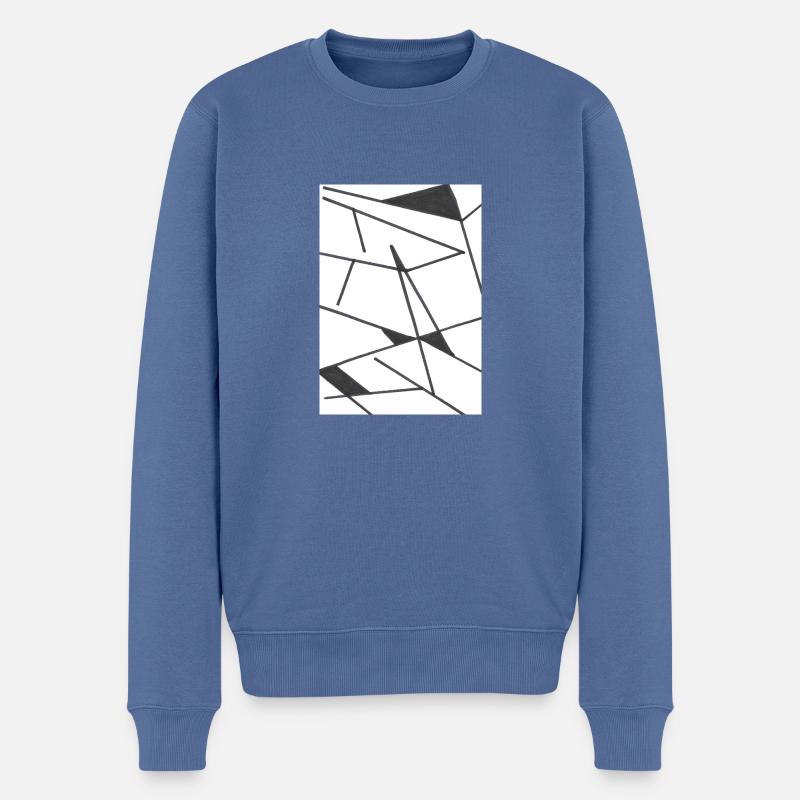 Phasen - Männer Premium Bio Pullover - Taubenblau