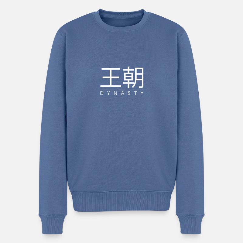 Dynasty - Männer Premium Bio Pullover - Taubenblau