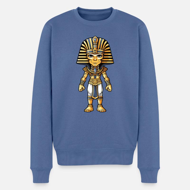 Pharao Comic - Männer Premium Bio Pullover - Taubenblau