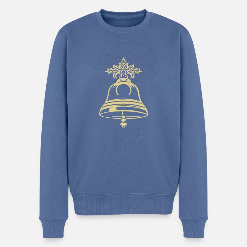 Jingle Bell de vacances - Pull Premium bio Homme - bleu pigeon