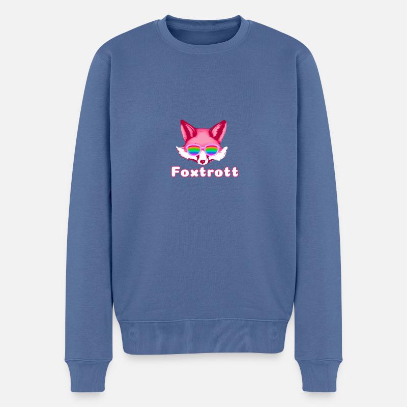 Foxtrott, Fuchs,brille, Tanz, standardtanz - Männer Premium Bio Pullover - Taubenblau