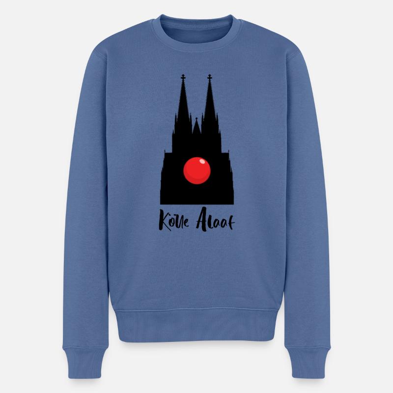 Karneval Kölle Alaaf am Kölner Dom - Männer Premium Bio Pullover - Taubenblau
