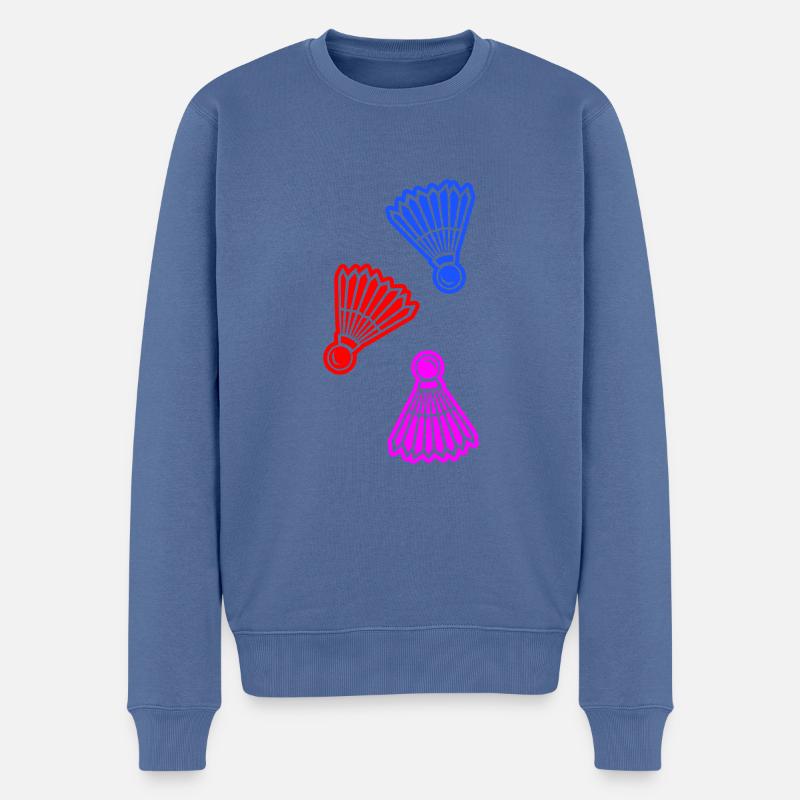Badminton Sport - Männer Premium Bio Pullover - Taubenblau