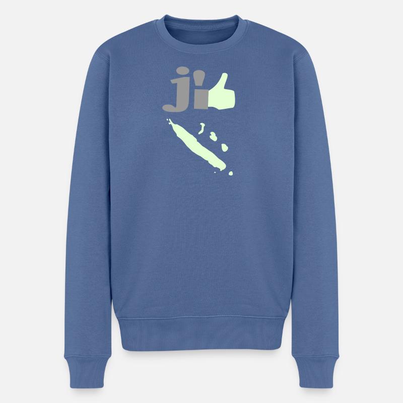 Neukaledonien - Männer Premium Bio Pullover - Taubenblau