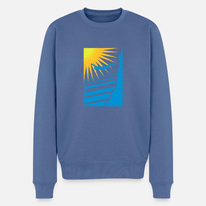 Klipspringer - Pull Premium bio Homme - bleu pigeon