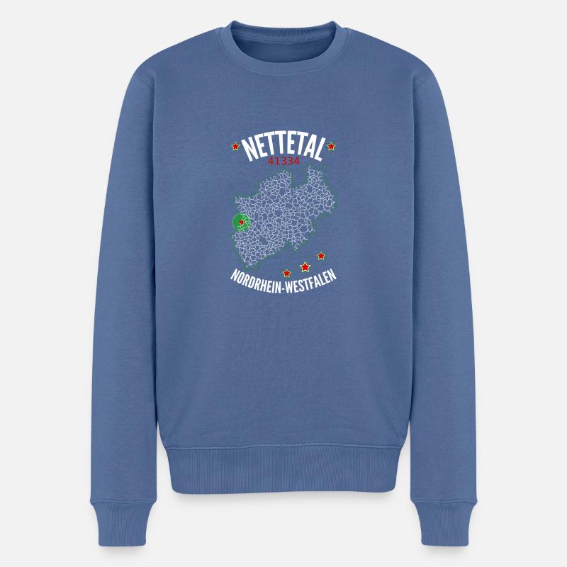 Standort Nettetal - Männer Premium Bio Pullover - Taubenblau