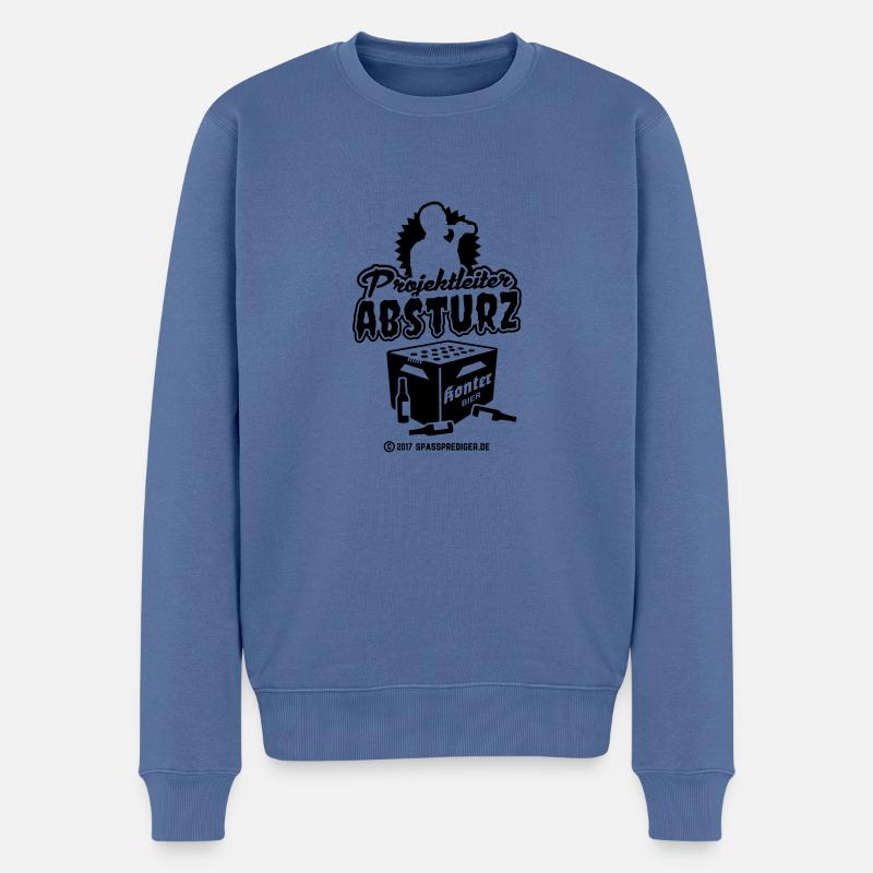 Projektleiter Absturz - Männer Premium Bio Pullover - Taubenblau