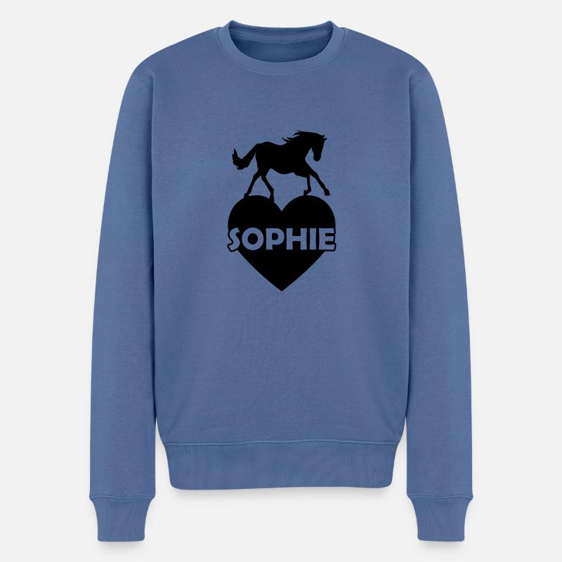 Sophie Name Vorname - Männer Premium Bio Pullover - Taubenblau