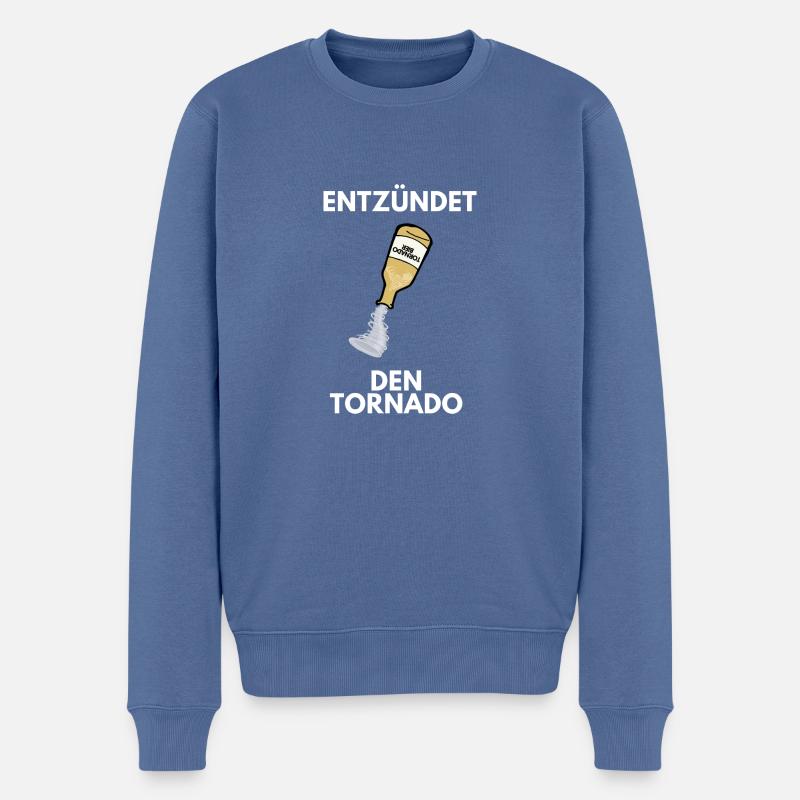 Entzündet den Tornado - Männer Premium Bio Pullover - Taubenblau