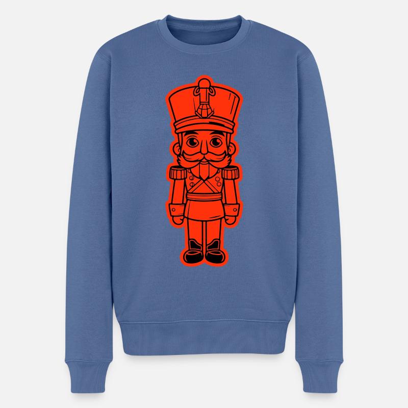 Icône de Noël Casse-Noisette - Pull Premium bio Homme - bleu pigeon