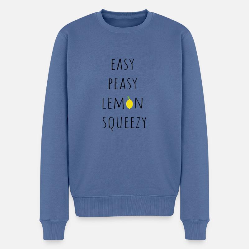 Easy peasy lemon squeezy - Männer Premium Bio Pullover - Taubenblau