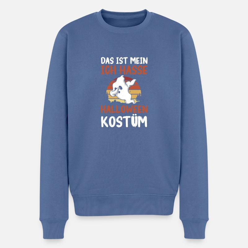 Geist Ich Hasse Halloween Kostüm - Männer Premium Bio Pullover - Taubenblau