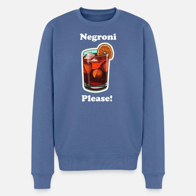 Negroni s’il vous plaît - Pull Premium bio Homme - bleu pigeon