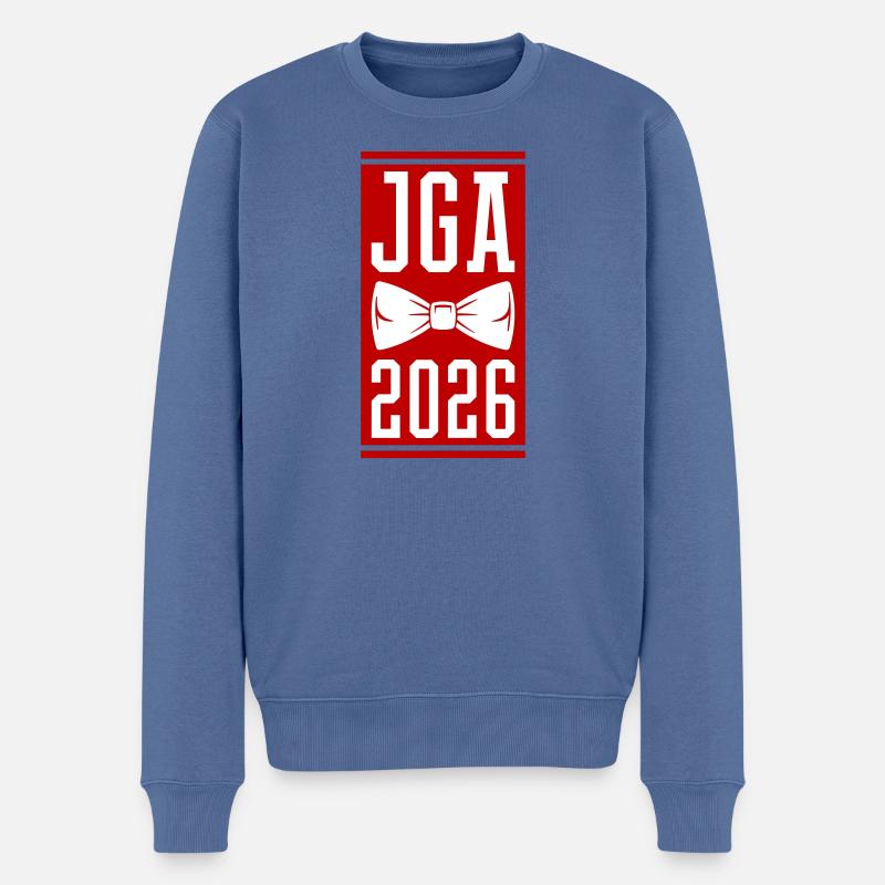Junggesellenabschied 2026 JGA - Männer Premium Bio Pullover - Taubenblau