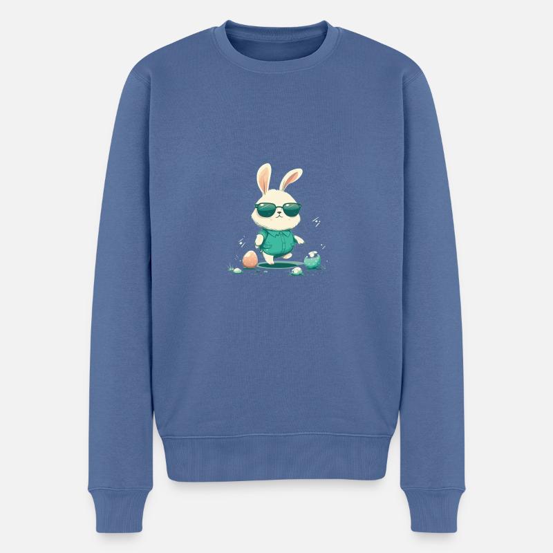 Ostern 3 - Männer Premium Bio Pullover - Taubenblau