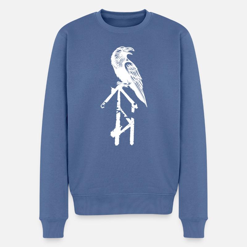 Celtic Irland Keltisch Knoten Muster Baum - Männer Premium Bio Pullover - Taubenblau