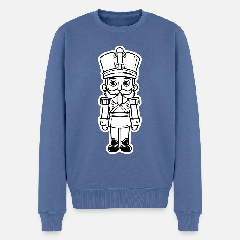 Nussknacker Weihnachten Symbol - Männer Premium Bio Pullover - Taubenblau