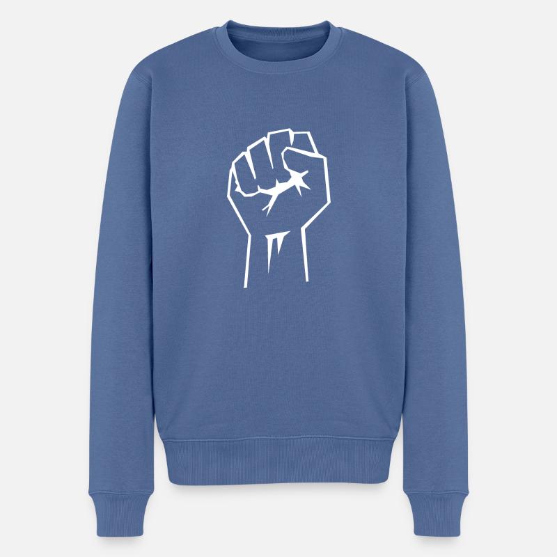 Faust 2 - Männer Premium Bio Pullover - Taubenblau