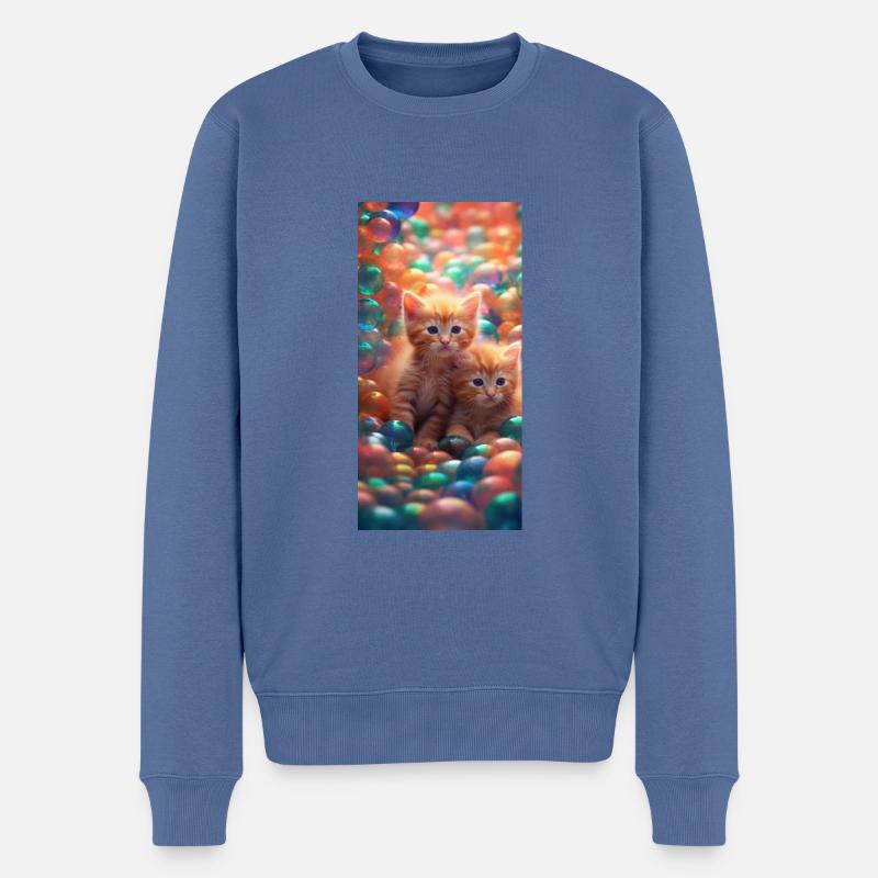 Chatons mignons - Pull Premium bio Homme - bleu pigeon
