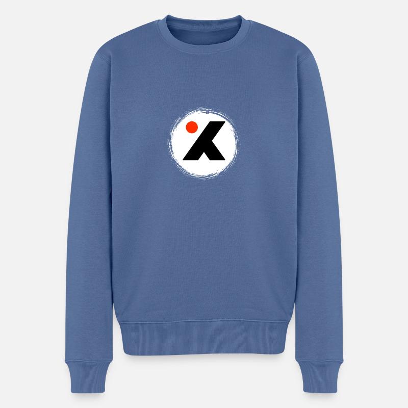 X - Männer Premium Bio Pullover - Taubenblau