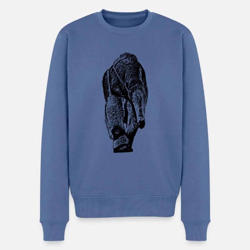 Ameisenbaer - Männer Premium Bio Pullover - Taubenblau