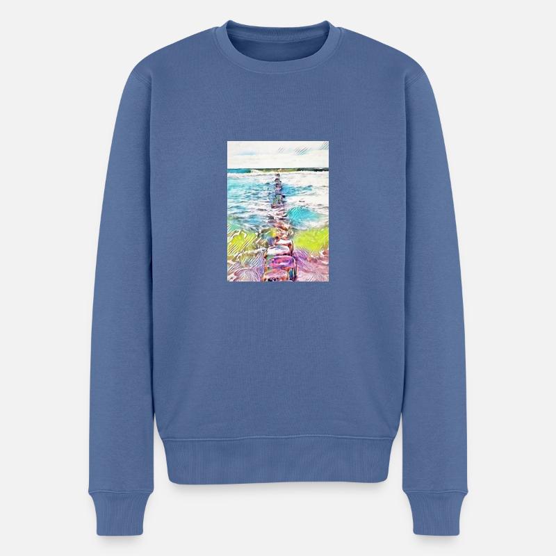 IMG 1885 - Männer Premium Bio Pullover - Taubenblau