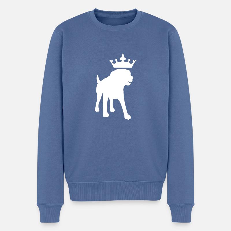 Chien Hund - Pull Premium bio Homme - bleu pigeon