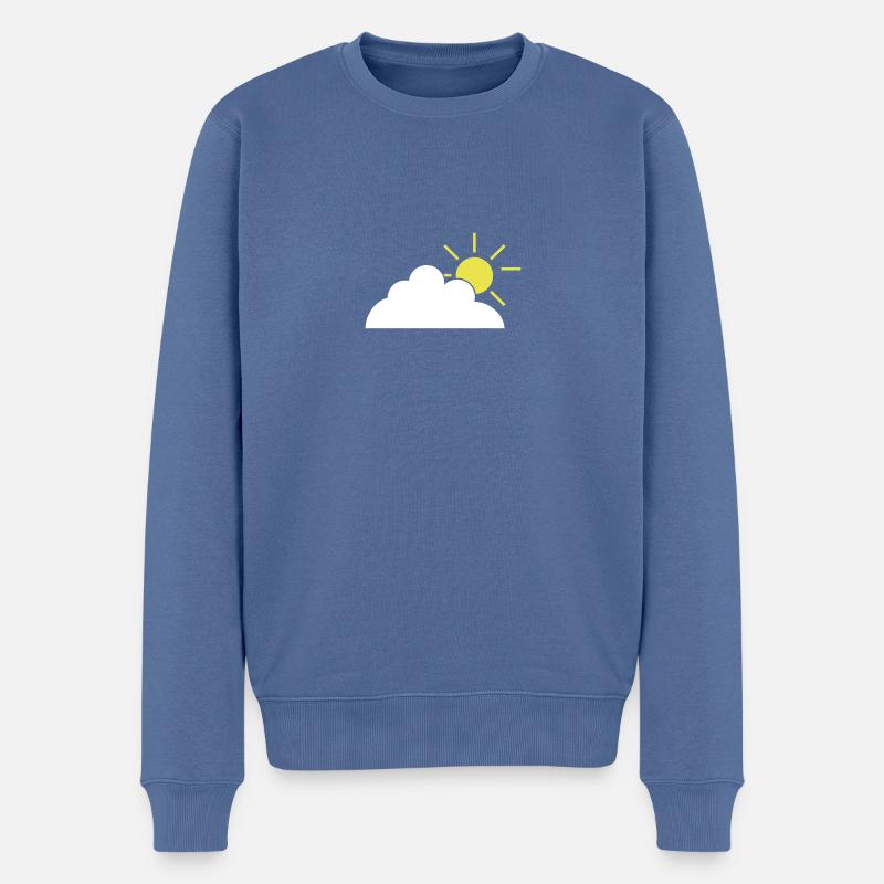 Lightly clouded - Männer Premium Bio Pullover - Taubenblau