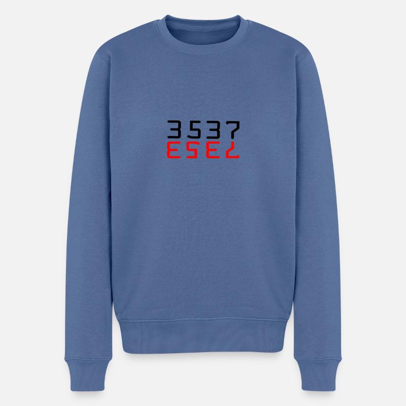 ESEL - Männer Premium Bio Pullover - Taubenblau