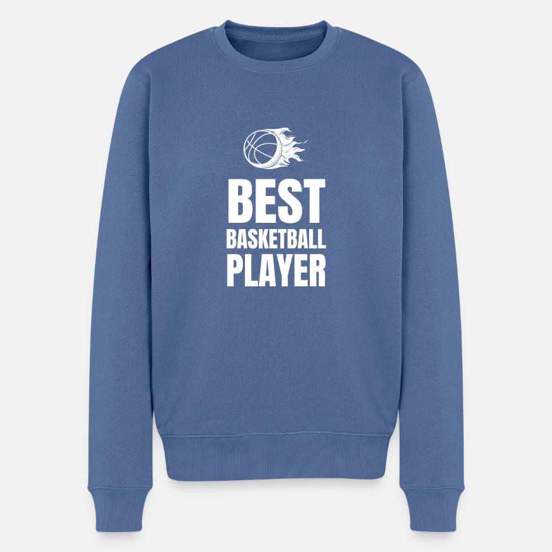 Basketball - Männer Premium Bio Pullover - Taubenblau