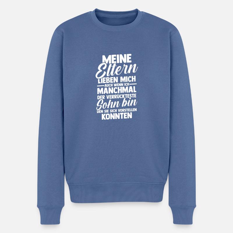 Sohnemann Söhne Sohn - Männer Premium Bio Pullover - Taubenblau