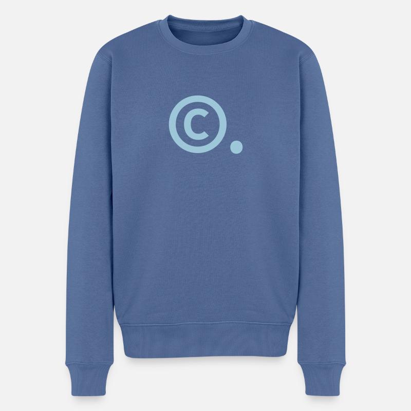 Copyright - Pull Premium bio Homme - bleu pigeon