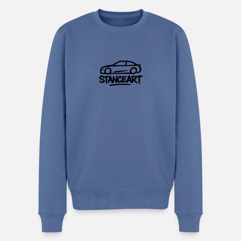 StanceArt - Männer Premium Bio Pullover - Taubenblau