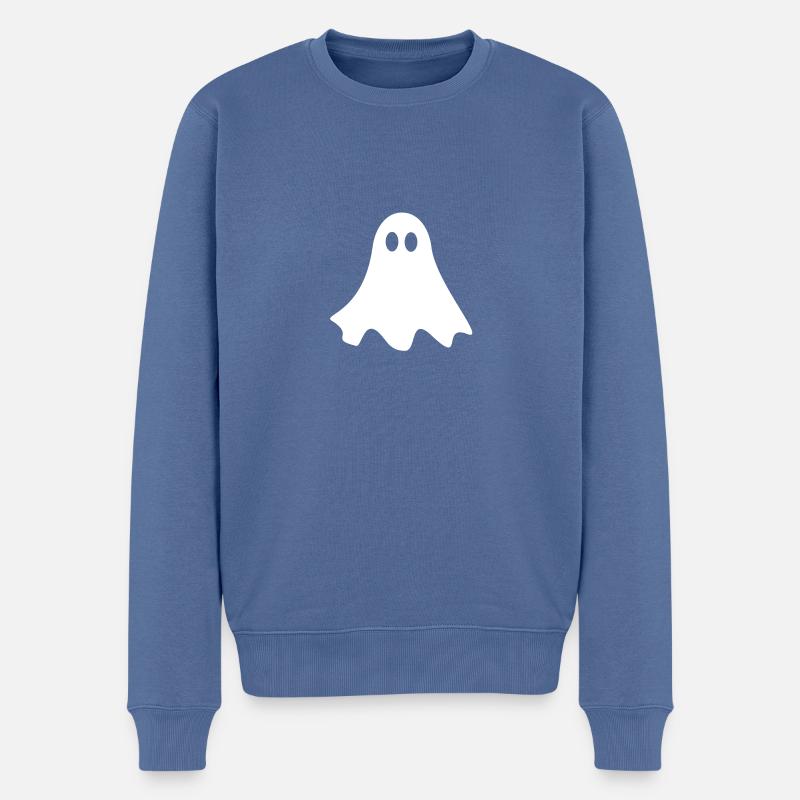 ghost I - Männer Premium Bio Pullover - Taubenblau