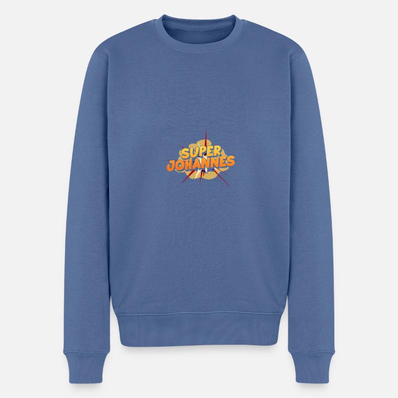 Johannes - Männer Premium Bio Pullover - Taubenblau