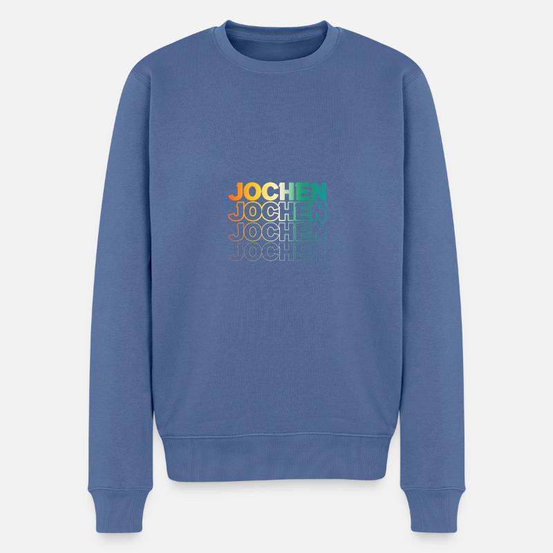 Jochen - Männer Premium Bio Pullover - Taubenblau