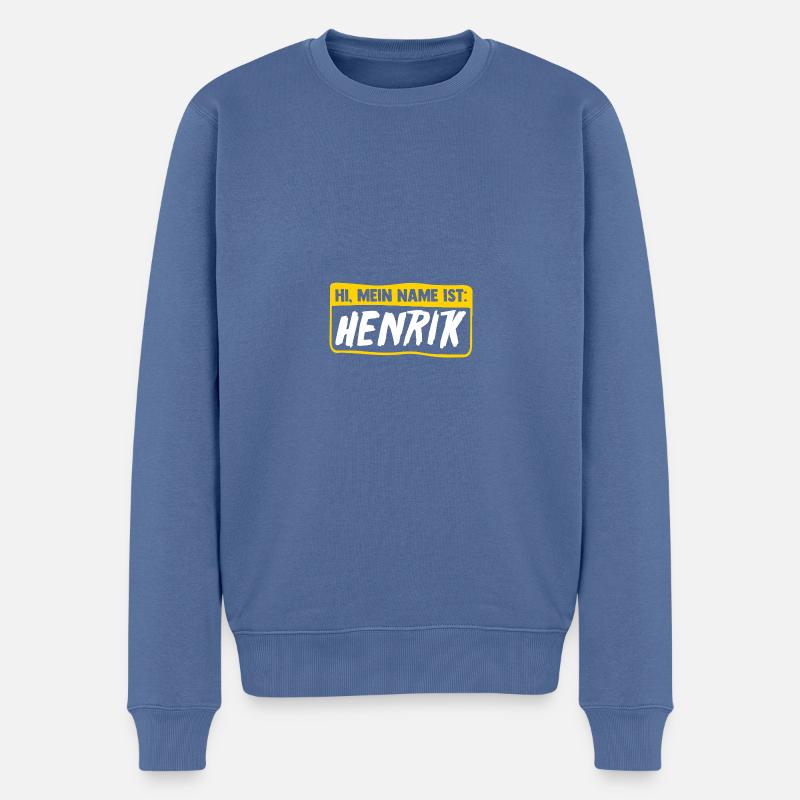 Henrik - Männer Premium Bio Pullover - Taubenblau