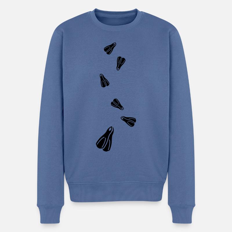 Silhouette diving Fins Diver - Pull Premium bio Homme - bleu pigeon