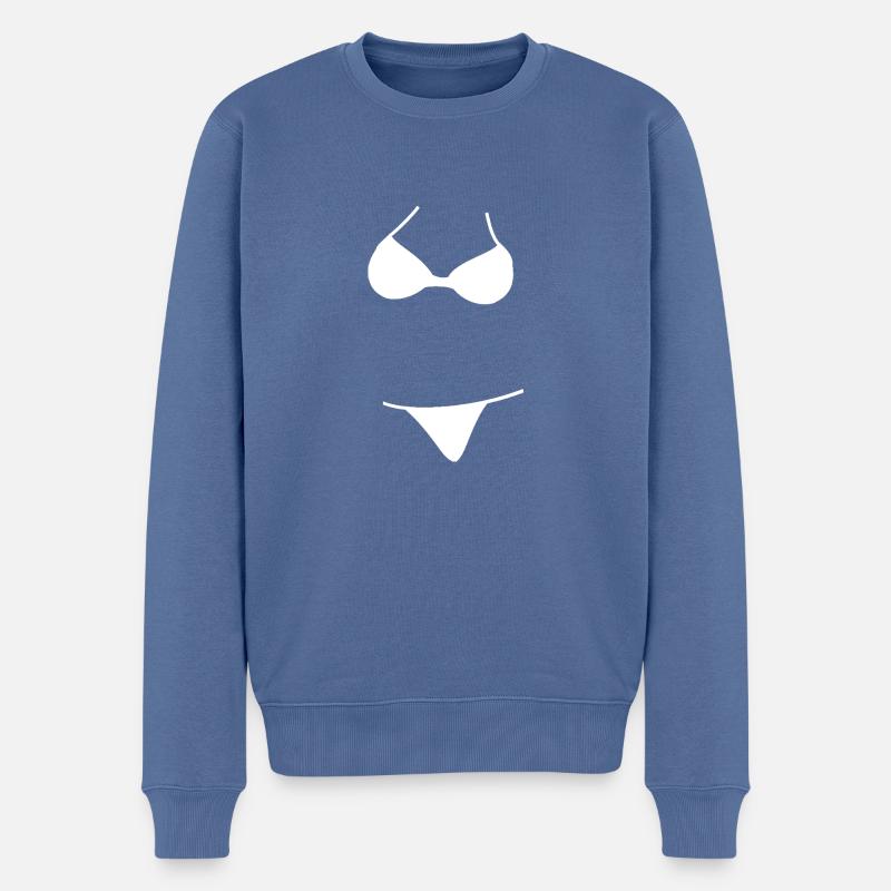 Logo Bikini - Pull Premium bio Homme - bleu pigeon